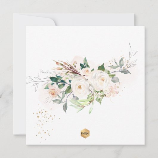 Invitation Confirmation Rose PixDezines H2 Blush Cream (Dos)