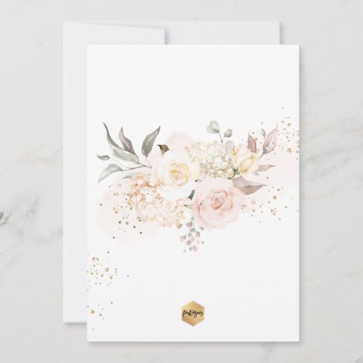 Invitation Confirmation Rose PixDezines H2 Blush Cream (Dos)