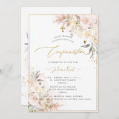 Invitation Confirmation Rose PixDezines H2 Blush Cream (Devant / Derrière)