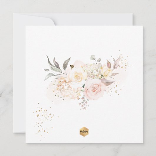 Invitation Confirmation Rose PixDezines H2 Blush Cream (Dos)
