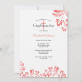 Invitation Confirmation rouge Ruby (Devant)