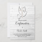 Invitation confirmation Saint-Esprit | bois blanc (Devant)