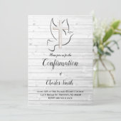 Invitation confirmation Saint-Esprit | bois blanc (Debout devant)