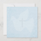 Invitation Confirmation Saint Esprit colombe et bleu croisé (Dos)