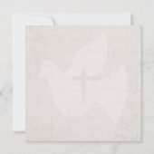 Invitation Confirmation Saint-Esprit Dove Avec Cross Taupe (Dos)