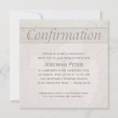 Invitation Confirmation Saint-Esprit Dove Avec Cross Taupe (Devant)