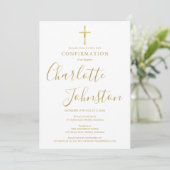 Invitation Confirmation Signature Or moderne (Debout devant)