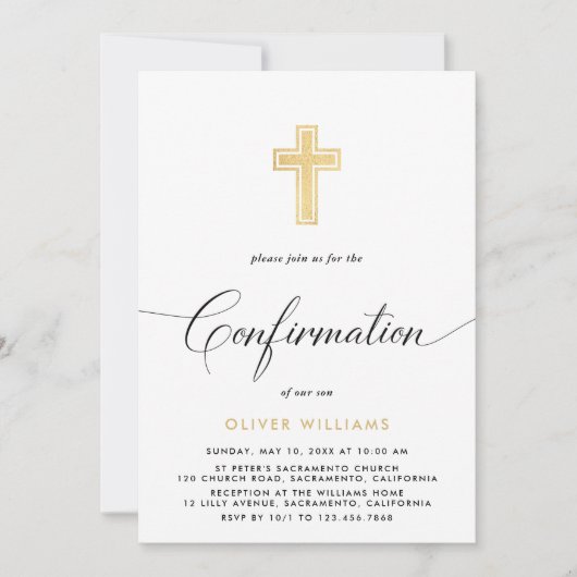 Invitation Confirmation simple et élégante (Devant)