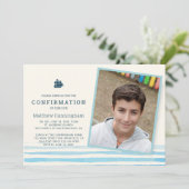 Invitation Confirmation simple| Garçon (Debout devant)