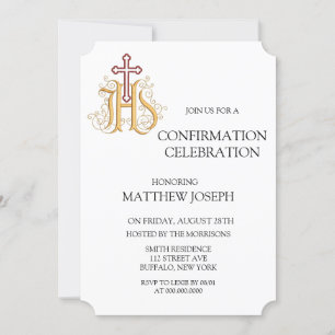 Invitation Confirmation tendance de la floraison rouge et or