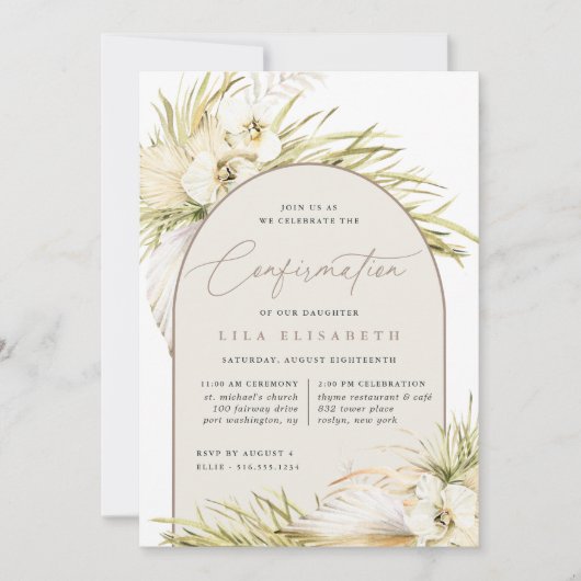 Invitation Confirmation Tropiques vintages (Devant)