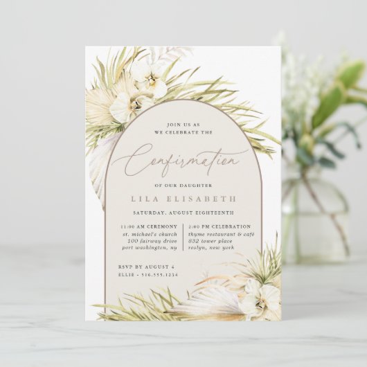 Invitation Confirmation Tropiques vintages (Debout devant)