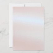 Invitation Confirmation vintage Frame Pink Bow Faux Foil (Dos)