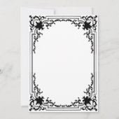 Invitation Confirmation Vintage Noir et Blanc Croix Religieus (Dos)