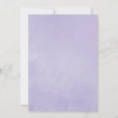 Invitation Confirmation Violet pastel et floral plum (Dos)