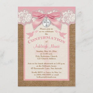 Invitation Confirmations BOW ET CHARME IMPRIMÉS Burlap