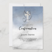 Invitation Confirmations | marbre bleu gris (Devant)