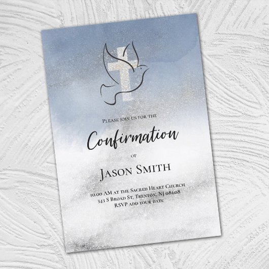 Invitation Confirmations | marbre bleu gris