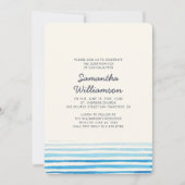 Invitation Confirmations | Rayures d'aquarelle modernes (Devant)