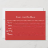 Invitation confiture de fraise (Dos)