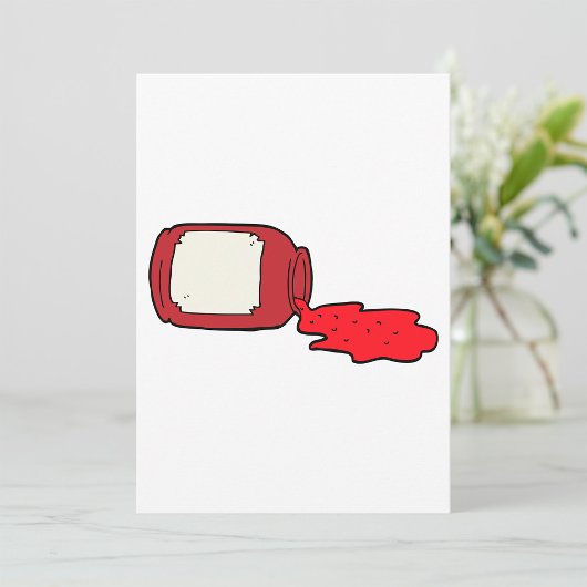 Invitation Confiture déversée Cute Jelly Rouge Jar