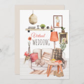 Invitation Confort confortable du Mariage virtuel Home Script (Devant / Derrière)