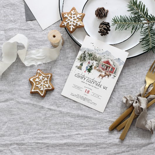 Invitation Confortable et Cosy | Noël rustique et boisé