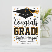 Invitation Congrats Grad Custom Name Graduation (Debout devant)