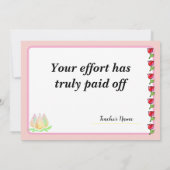 Invitation Congratulations Fantastic Effort Today Card (Dos)