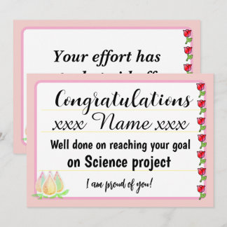 Invitation Congratulations Fantastic Effort Today Card