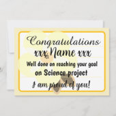 Invitation Congratulations Fantastic Effort Today Card (Devant)