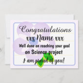 Invitation Congratulations Fantastic Effort Today Card (Devant)