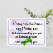 Invitation Congratulations Fantastic Effort Today Card (Debout devant)
