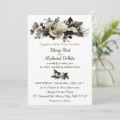 Invitation Conifer d'hiver Floral Calla Lily Peony Mariage (Debout devant)