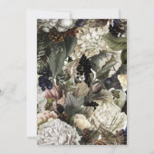 Invitation Conifer d'hiver Floral Calla Lily Peony Mariage (Dos)