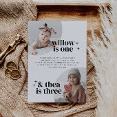 Invitation conjointe à l'anniversaire avec des arc