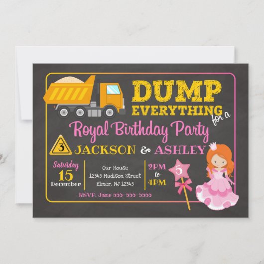 Invitation conjointe d'anniversaire de Constructio (Devant)