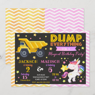 Invitation conjointe d'anniversaire de la construc