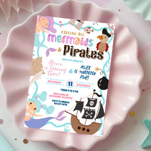 Invitation conjointe d'anniversaire de Memaid et d