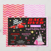 Invitation conjointe d'anniversaire de voiture de (Devant / Derrière)