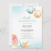 Invitation conjointe d'anniversaire pour enfants s (Devant)