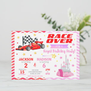 Invitation conjointe d'anniversaire pour voiture d