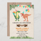 Invitation conjointe de carte d'anniversaire de di (Devant / Derrière)