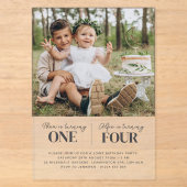 Invitation conjointe de premier anniversaire avec (Recto)