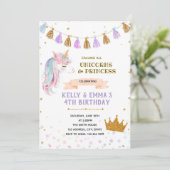 Invitation conjointe de Princesse et licorne (Debout devant)