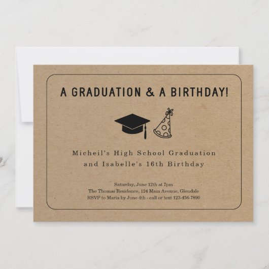 Invitation conjointe pour la remise des diplômes e (Devant)
