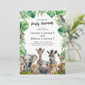 Invitation conjointe pour les animaux de la fête d (Debout devant)