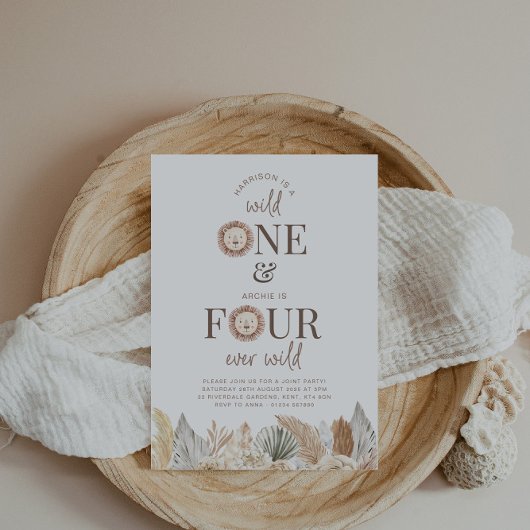 Invitation conjointe Wild One et Four Ever Wild