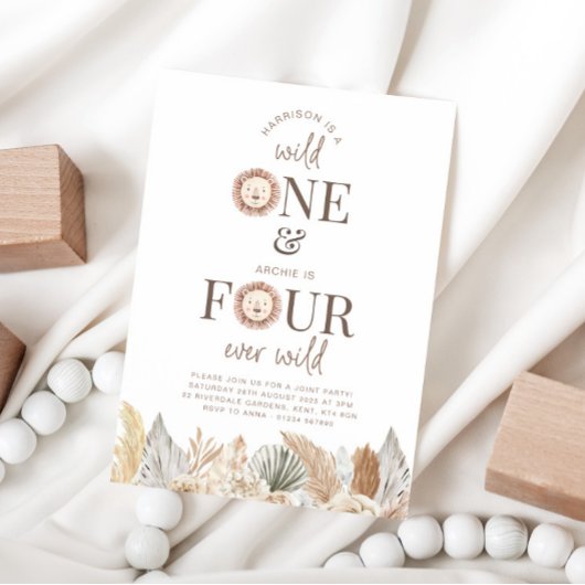 Invitation conjointe Wild One et Four Ever Wild