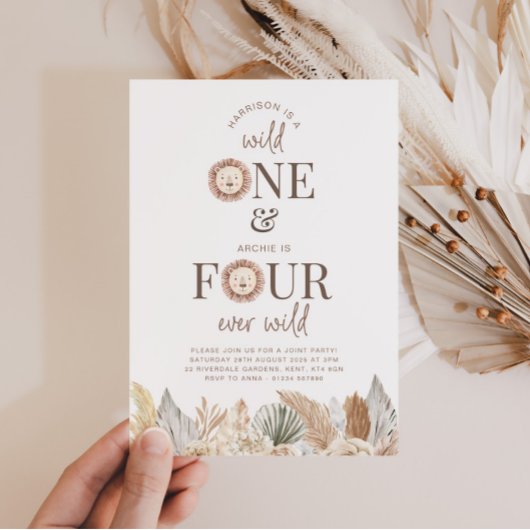 Invitation conjointe Wild One et Four Ever Wild